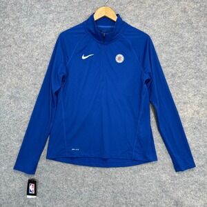 Nike LA Clippers Quarter Zip Pullover Dri-Fit Los‎ Angeles Blue Performance 1/2